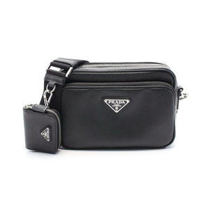 Prada leather Shoulder Bag black